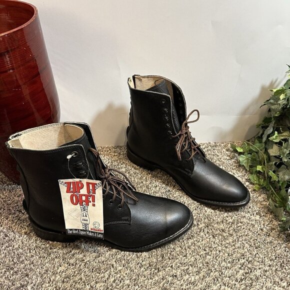 VTG Durango DB1730X Men Western Boots Black Leather 10 EE Heel Zipper NEW main image 6